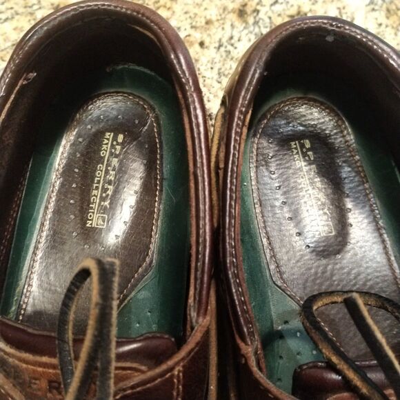Sperry Top Sider Mako Collection 2 Eye Canoe Boat Shoe 0764027 Brown Leather 8.5 - Picture 8 of 13